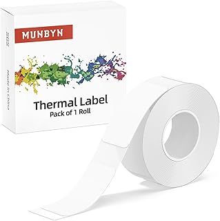 MUNBYN Bluetooth Label Maker, Portable Label Maker Machine with Tape Thermal Label Printer with 1 Roll Label Tape, Name Price Date Sticker Tag Printer for Home Office and Store Organization (Bear)