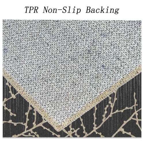Tapis extra grand salon lavable machine avec envers antidérapant moderne - 6