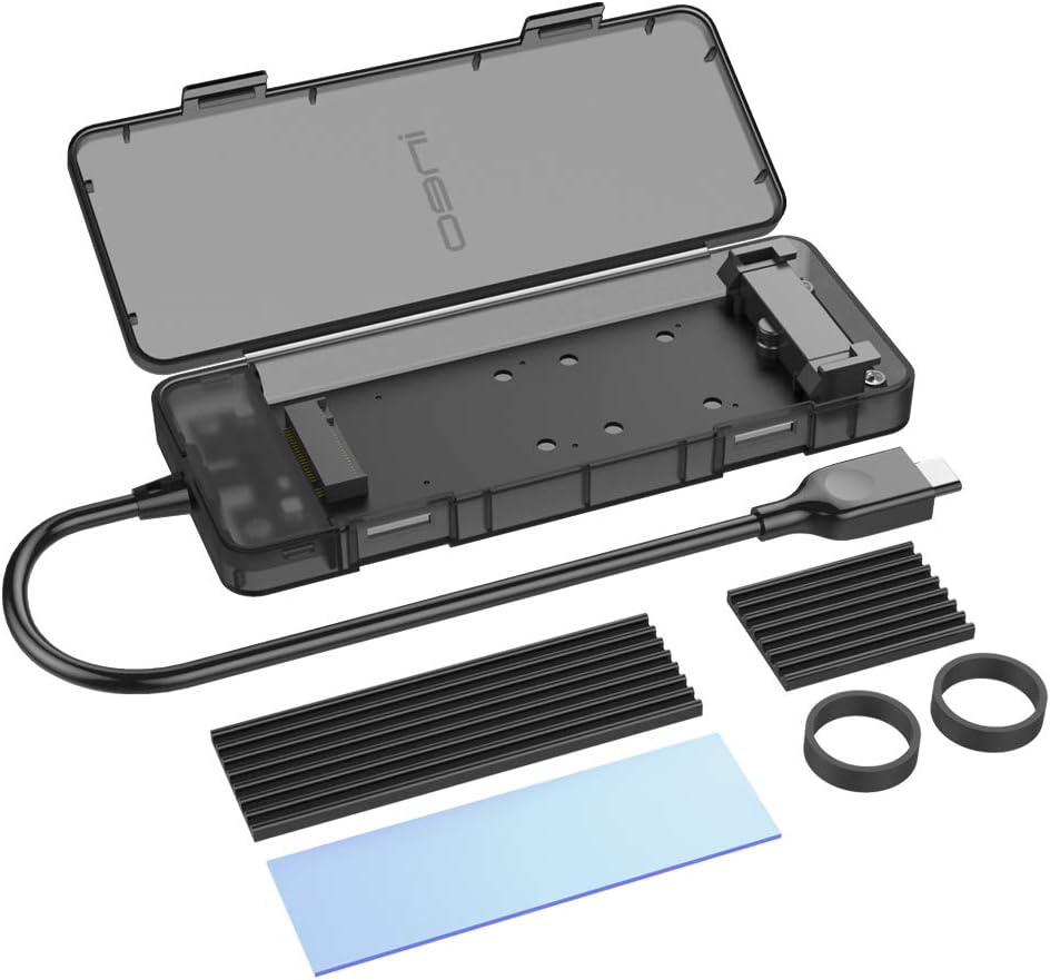 ineo Lightweight Plastic Tool-Free M.2 NVMe SSD Enclosure - 10Gbps Type C [C2575 M2 NVMe]