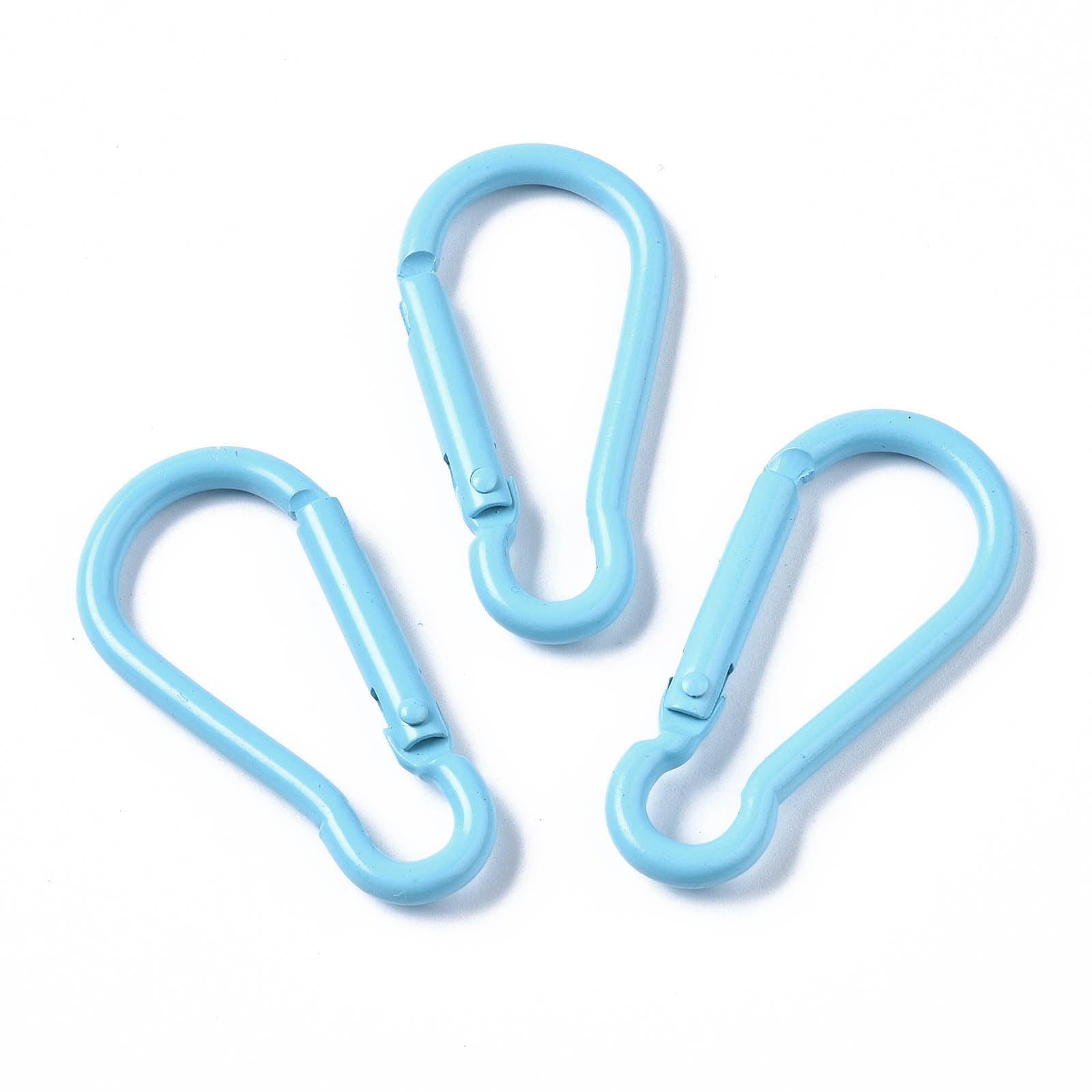 Airssory Lot de 10 petits mousquetons d'escalade en aluminium de couleurs aléatoires pour porte-clés escalade fournitures de camping