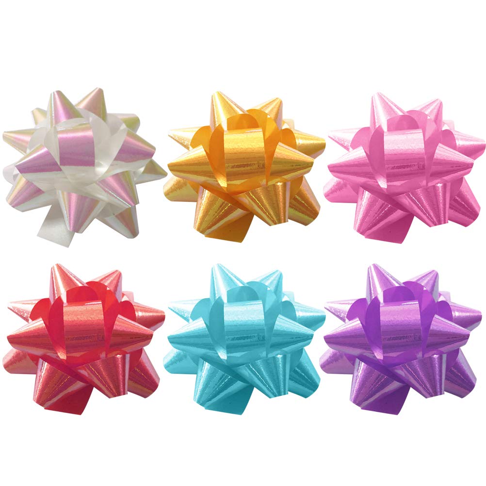 YeahiBaby 70pcs 2-inch Gift Bows Pull Bows Gift Knot Ribbons and Bows for Gift Christmas Decoration Gift Wrapping(Mixed Color)
