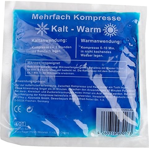 10 Stück Kalt Warm Kompressen Mehrfachkompressen Kältekompressen Kühlkompresse Kühlkissen 13 x 14 cm Cover