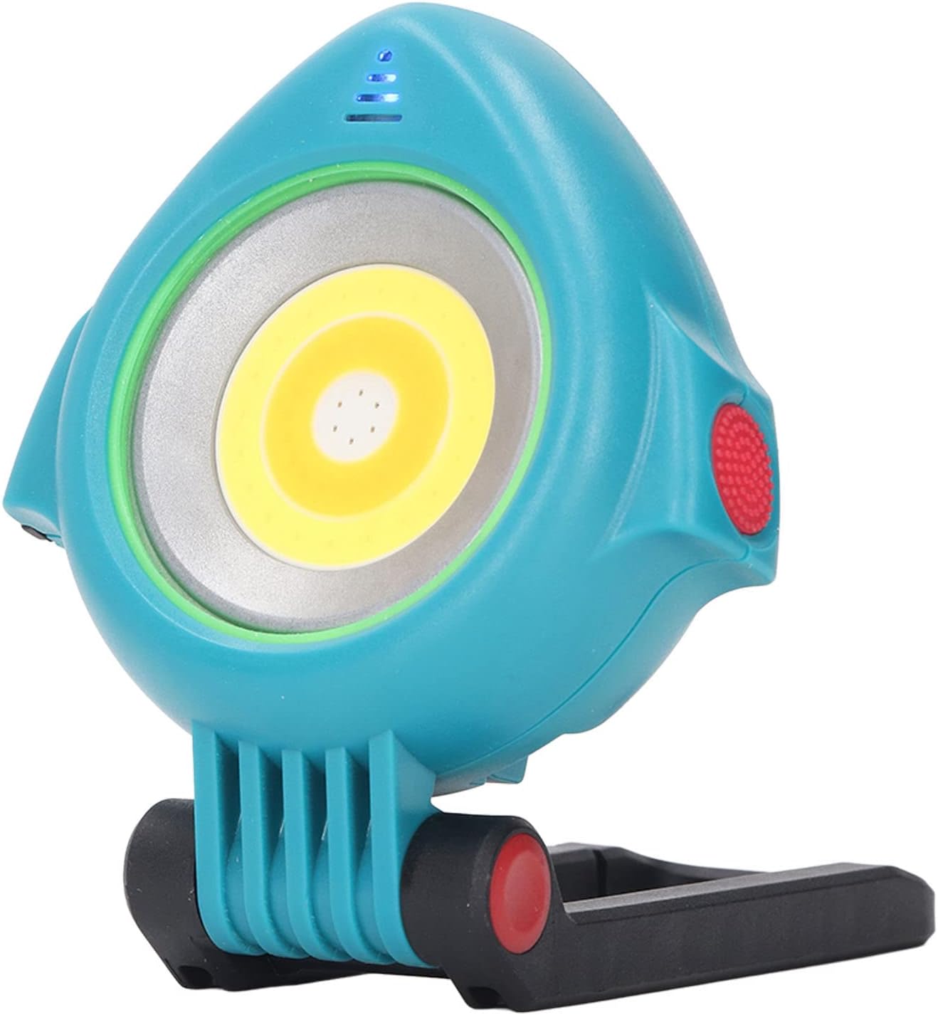 Solar Work Light, Magnetic Rechargeable LED Light with Snap Design and USB Power Supply, for Auto Repair Outdoor Camping Emergency Lighting (Blue)