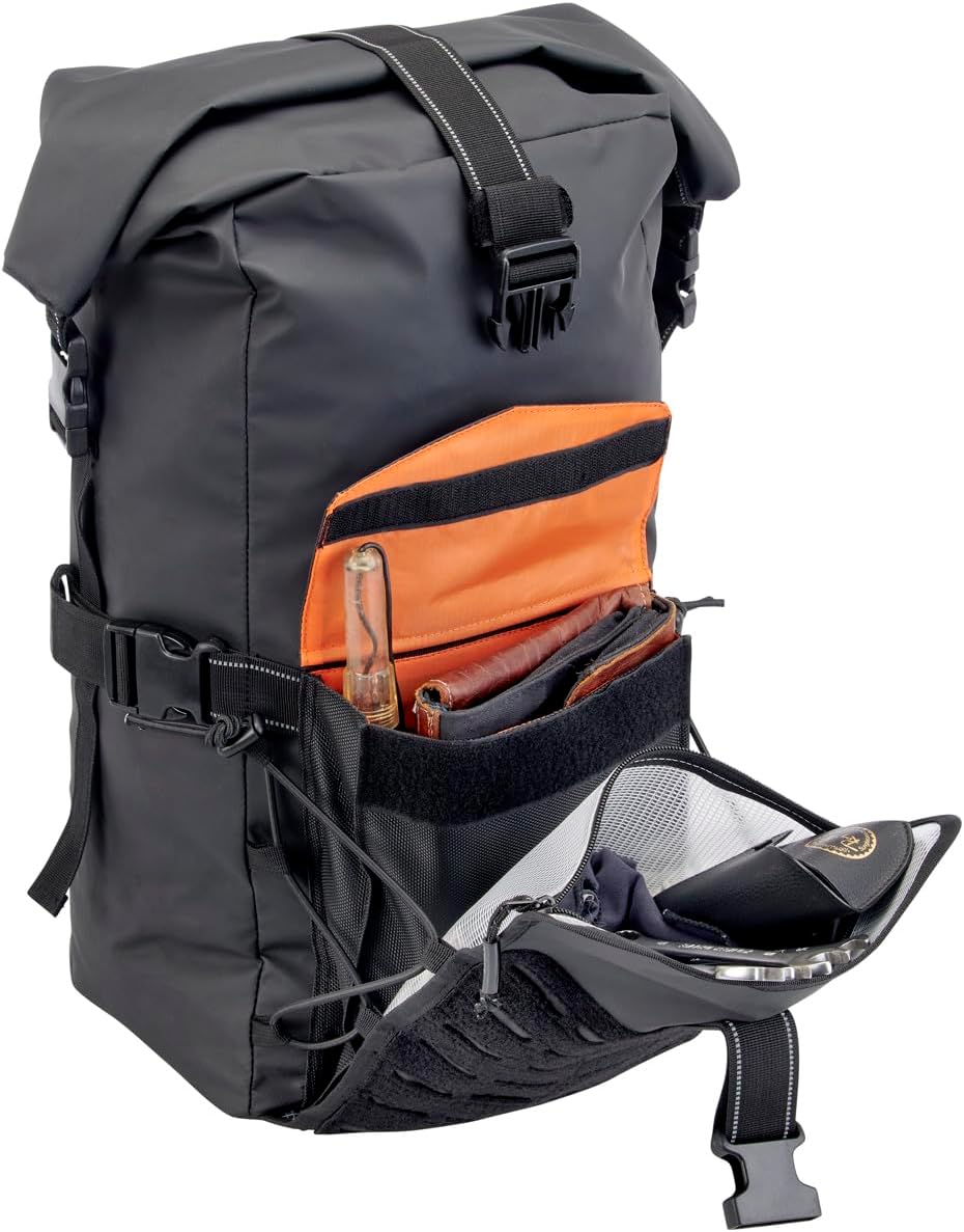 Biltwell EXFIL-60 2.0 Bag - Black Motorcycle Bag, Compatible with Touring and Cruiser Motorcycles
