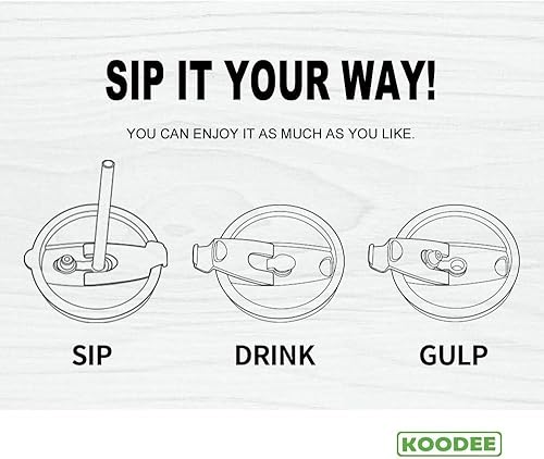 Miniatura 4 de koodee Tapas de vaso de 20 onzas, se adaptan a YETI Rambler de 20 onzas, Old Style Rtic y más, paquete de 2 tapas a prueba de derrames, cubiertas