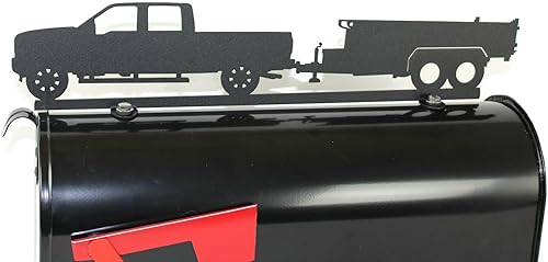 Vista 40 de Hobby, Recreation and Career Style Metal Powder Coated Mailbox Topper (Excavator, Matte Black) Negro mate,Dark Yellow,Blue,Copper,Gris-oscuro,Gloss