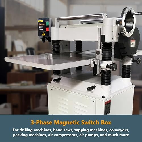 Miniatura 6 de POWERTEC Caja de interruptores magnéticos trifásicos de 230 V, 11 amperios, interruptor 3P, aprobado por UL. Incluye motor de 4 alambrescarga y