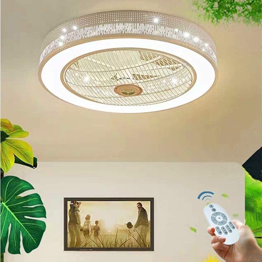 Ventilateur de plafond invisible et silencieux à intensité variable pour chambre parentale