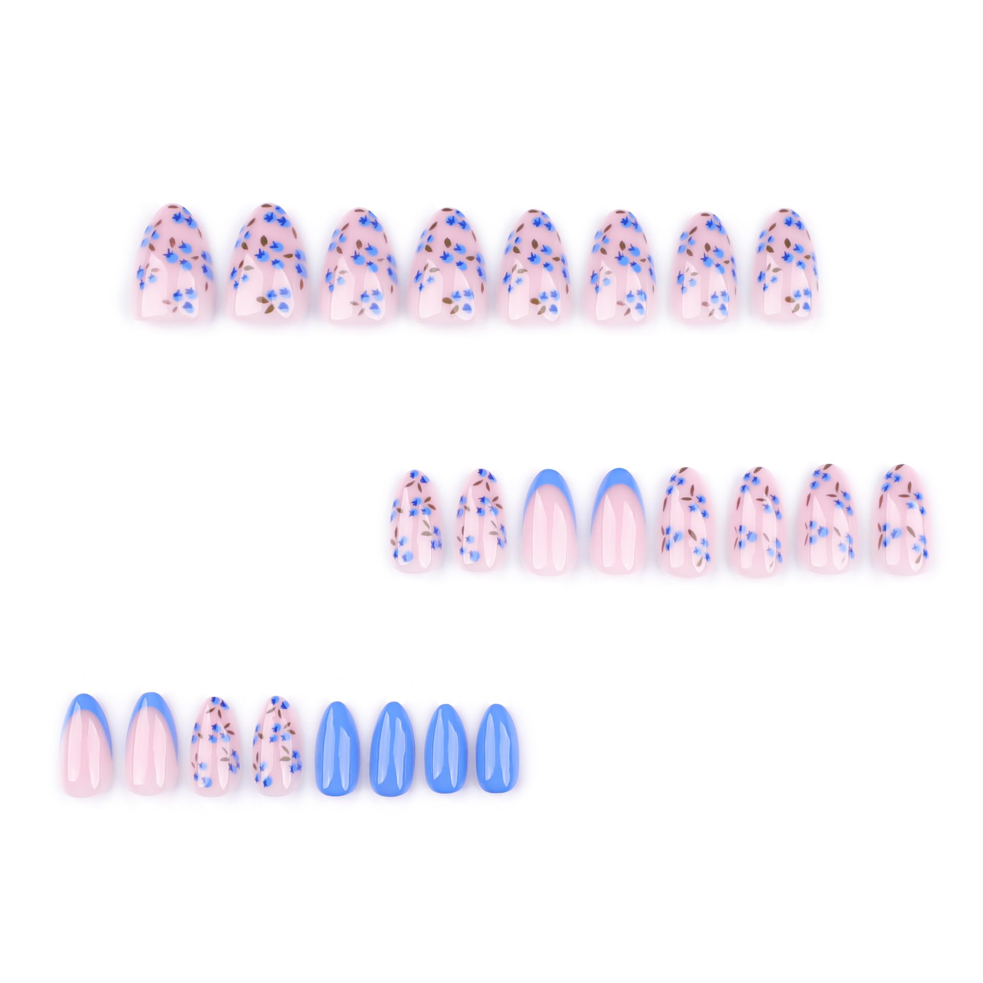 SXVME French Tip False Nails Short Almond - Image 4