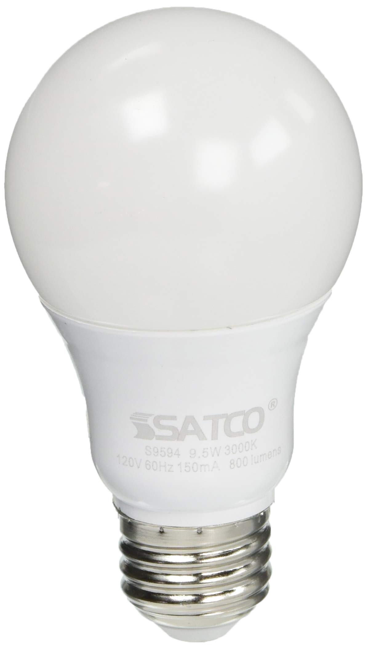 Satco S9594 9 5W A19 LED Light Bulb 3000K Frosted White