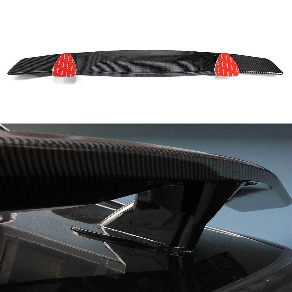 Spoiler Delantero del Coche, Spoiler del Coche Ajuste Universal para E46 E90 E36 ABS Material Look de Fibra de Carbono Racing Sedan Car Rear GT Wing