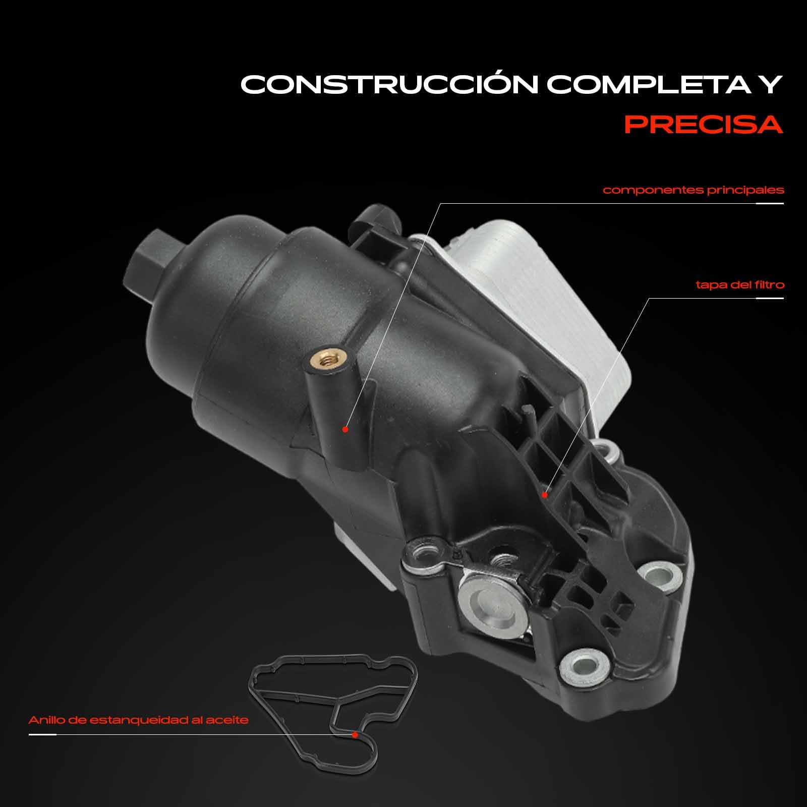 Frankberg Enfriador de aceite aceite de motor carcasa del filtro de | 263102A520; Compatible con: i30 GD, Río III UB, Alma AM, Venga YN, iX35 EL ELH LM, iX20 JC, Río II JB