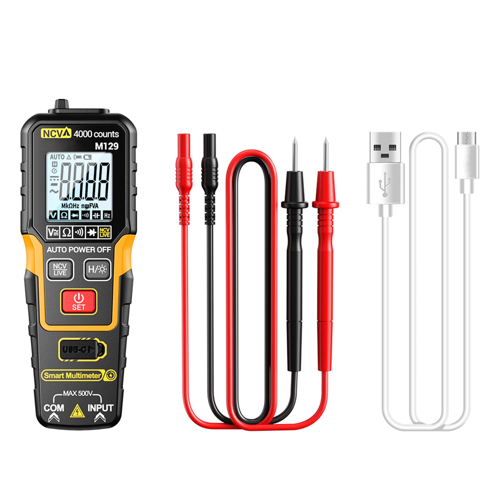 Multimeter Tester, Voltmeter Auto Ranging Ohmmeter Voltages Resistance Continuitys NCV Live Testers Voltages Tester Multimeter