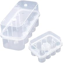 Peptide Vial Organizer Set for Refrigerator, 2 Pack 10-Slot Stackable Clear Plastic Peptide Case Holder Box Container, Fits 10ml & 3ml Vials, Fridge Cooler Storage