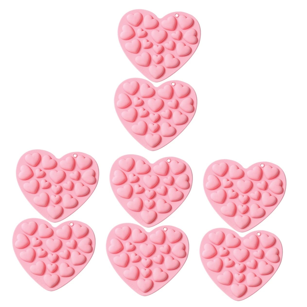Alipis 8 Pz muffa ice cream gelatto gommosi per biscotti decorativi arredamento per biscotti fai da te stampo da forno per cioccolato A forma di cuore decorare rosa
