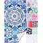 Blue Mandala Beach Towel