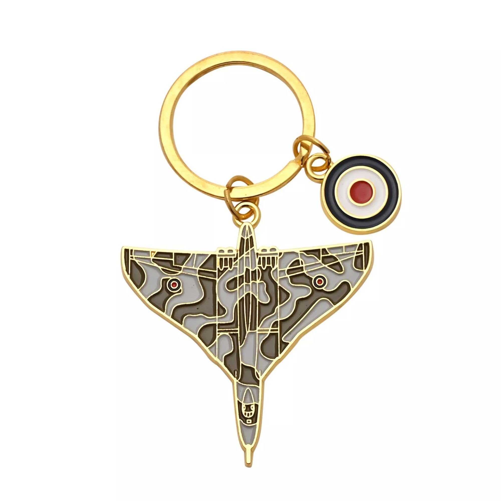 Widdop & Co Authentic RAF Vulcan Enamel Keyring - Officially Inspired Vulcan Bomber Design - Durable Metal & Enamel Aviation Gift for Pilots, Collectors & Military Enthusiasts