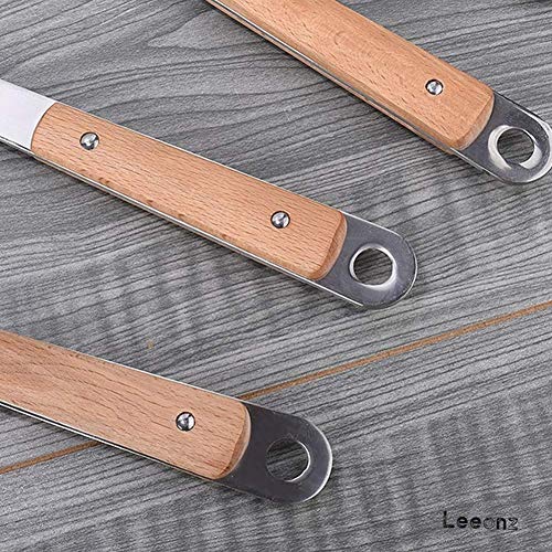 Image of 1Pcs Of Stainless Steel Soup Ladle With Wooden Grip, Large Kitchen Utensil Spoon, Punch Bowl And Soup Pan Ladle, 33.5 Centimeters