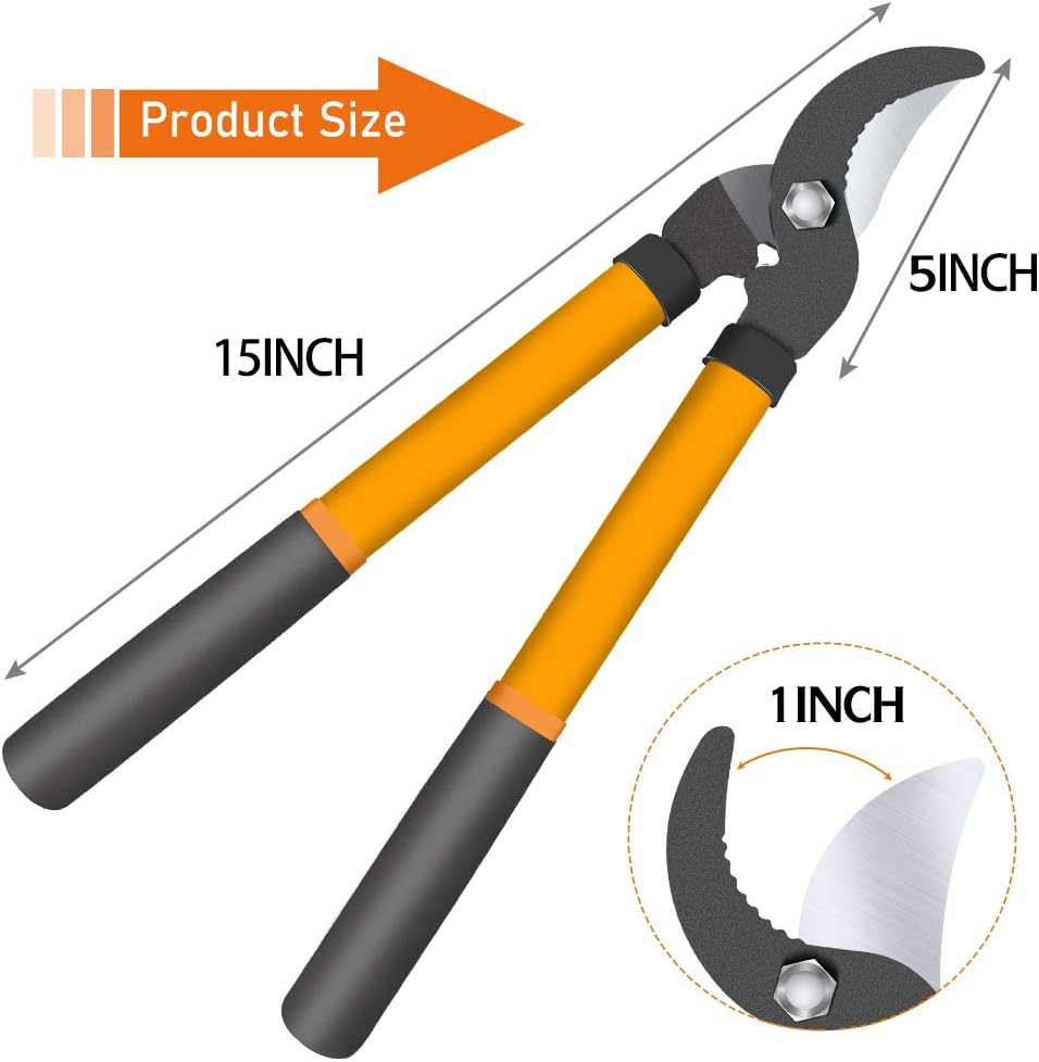 AIRAJ Small Bypass Lopper,Heavy Duty Gardening Clippers-Pruning Shears,Wear Resistant Steel Scissor Hand Tools for Pruning Bonsai,Flowers and Branches Below 30 mm Indoor and Outdoor : Patio, Lawn & Garden
