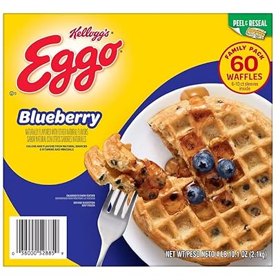 Generic Blueberry Waffles Family Pack by Eggo 60 ct.- 4 lb
