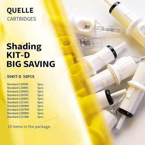 Miniatura 20 de Hawink Cartuchos de tatuaje agujas 50 piezas mezclado #12 estándar redondo liner & Weaved Magnum Shader & Curvado/Round Magnum Shader Soft Edge 3RL