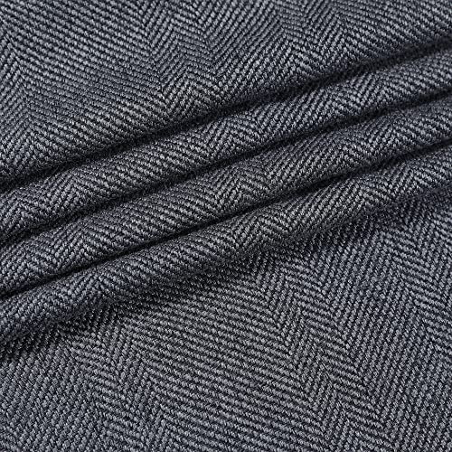 Lecloud Huntley Living Room Window Curtains, 2 Panels Light Filtering Bedroom Curtains, Gray Curtains 84 Inches Long, Soft Airy Solid Textured Rod Pocket Curtains & Drapes For Small Window, 39"Wx84"L #TOP1