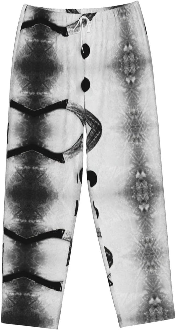 Ice Hockey Art Print Cozy Women'S Flannel Pajama Pants,Perfect For Christmas And Everyday Comfort