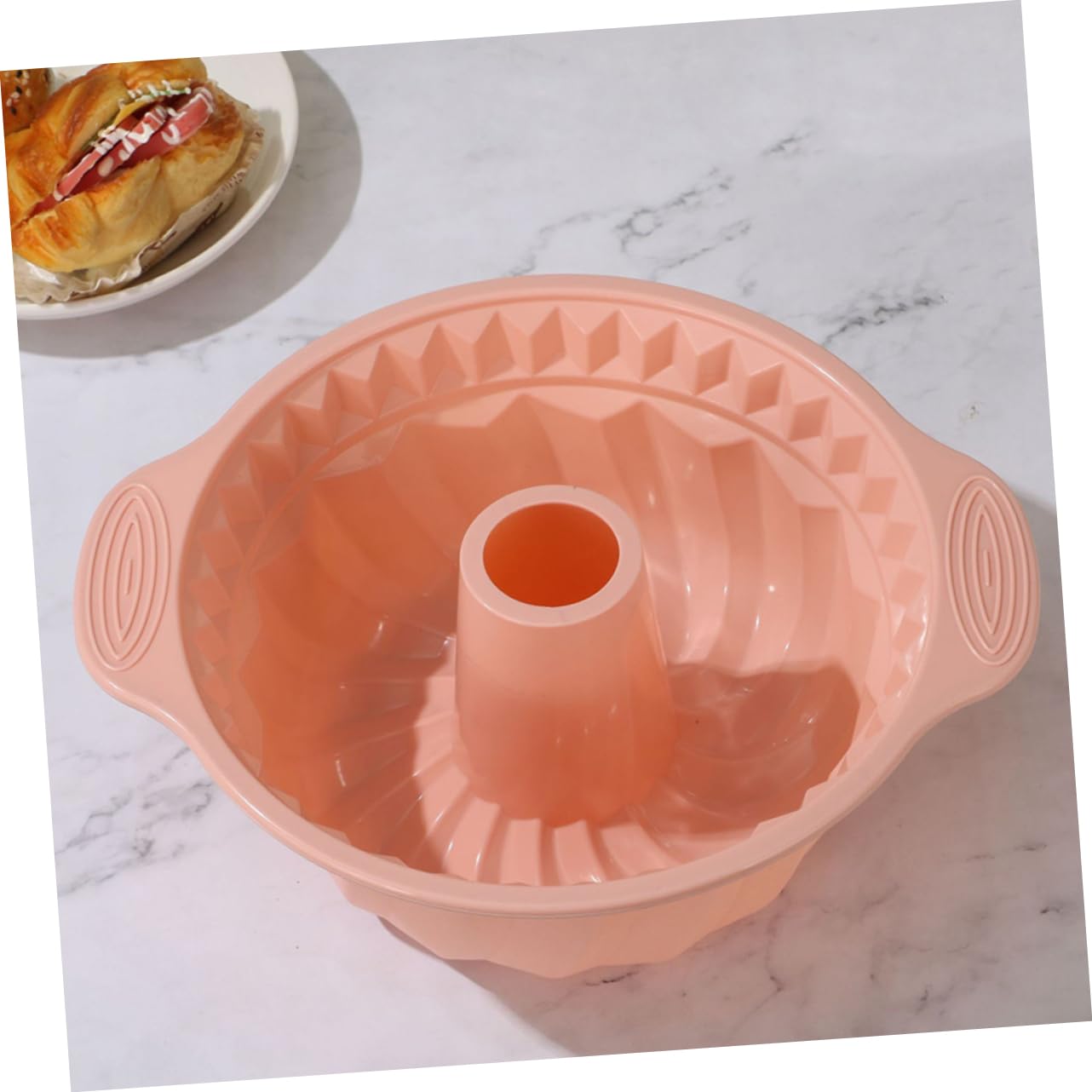 Mobestech 3piezas Molde Redondo De Silicona para Pasteles Antiadherente para Hornear Mousse De Herramientas para Hornear Pastel Casa Molde De Tubo Acanalado para Bizcochos