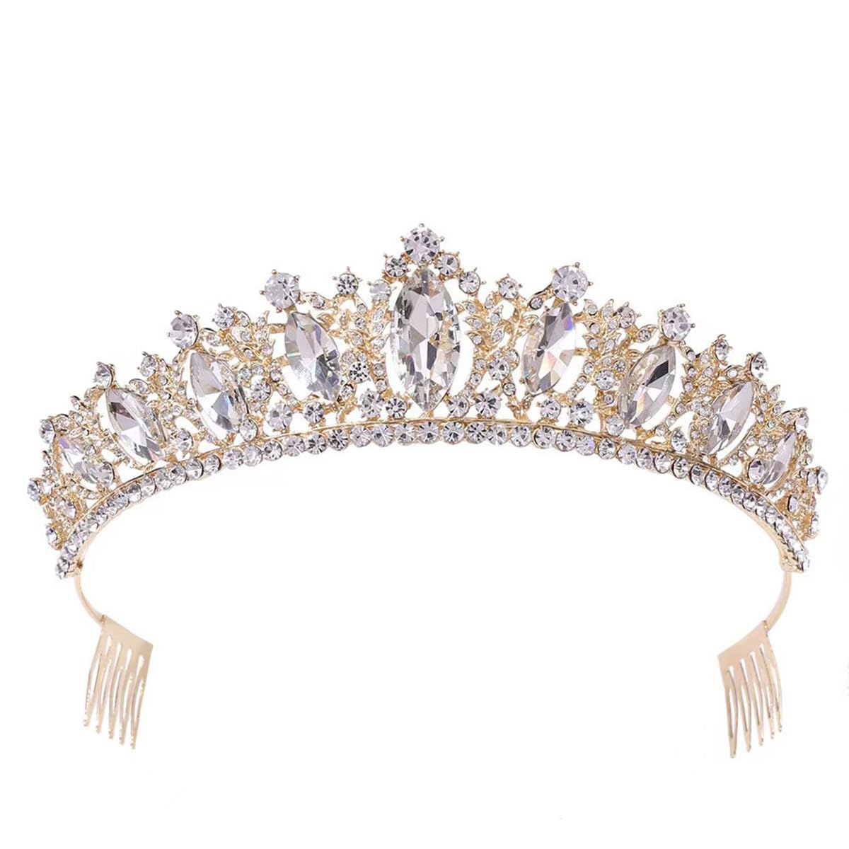 New Crystal Crown Hair Comb Wedding Tiara Birthday Princess Headband