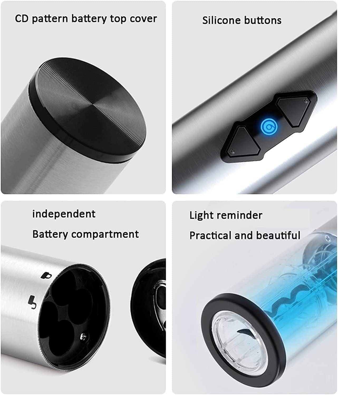 Electric Wine Bottle Opener Automatic Wine Opener Electric Corkscrew with Foil Cutter,Wine Pourer,Wine Stopper, Battery Powered, Fathers Day Dad Gifts from Dauther Son