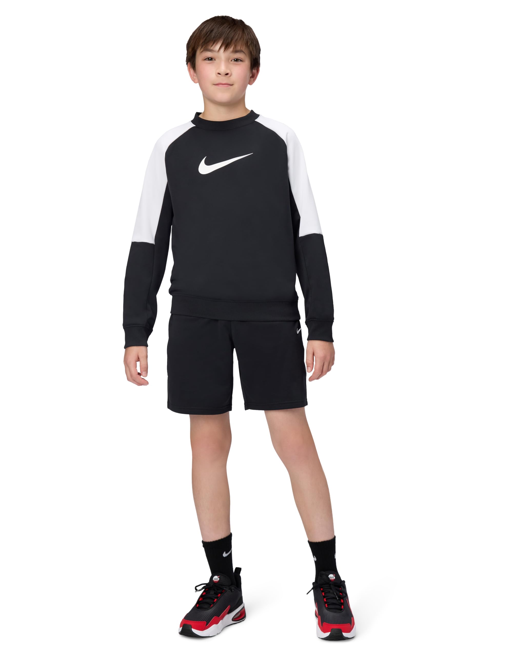 Nike Kids' Sportswear Tracksuit, Black/White/Black/White, Large