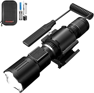 AutoFeel Weapon Light,LED 1000 Lumen Black Tactical Flashlights for Rifles, 3 Modes 2600mah USB Rechargeable Picatinny Flashlight with Picatinny Flashlight Mount and Remote Pressure Switch