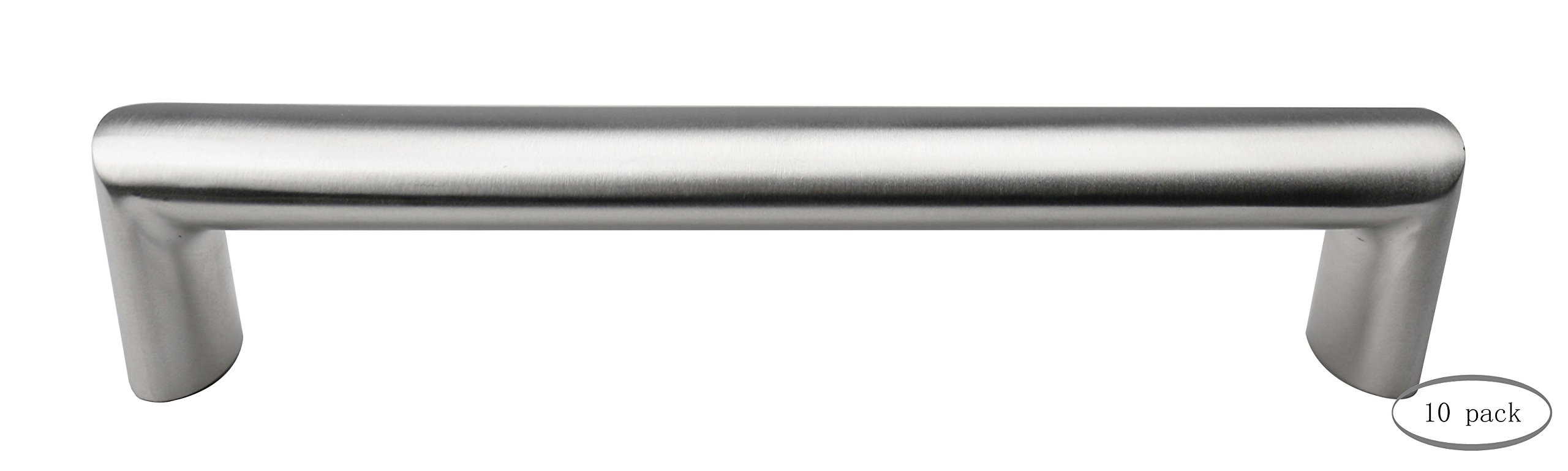 Urbanest Set of 10 Gregor Cabinet Pulls, Long, 6 1/4" Hole Center, Brushed Satin Nickel