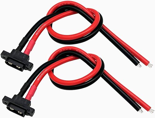 Miniatura 5 de Cable de coleta macho XT60EW-M XT60, conector de montaje en panel XT60 con cable de 12 AWG de 11.8 in para RC Dron, aviones FPV Racing Drone