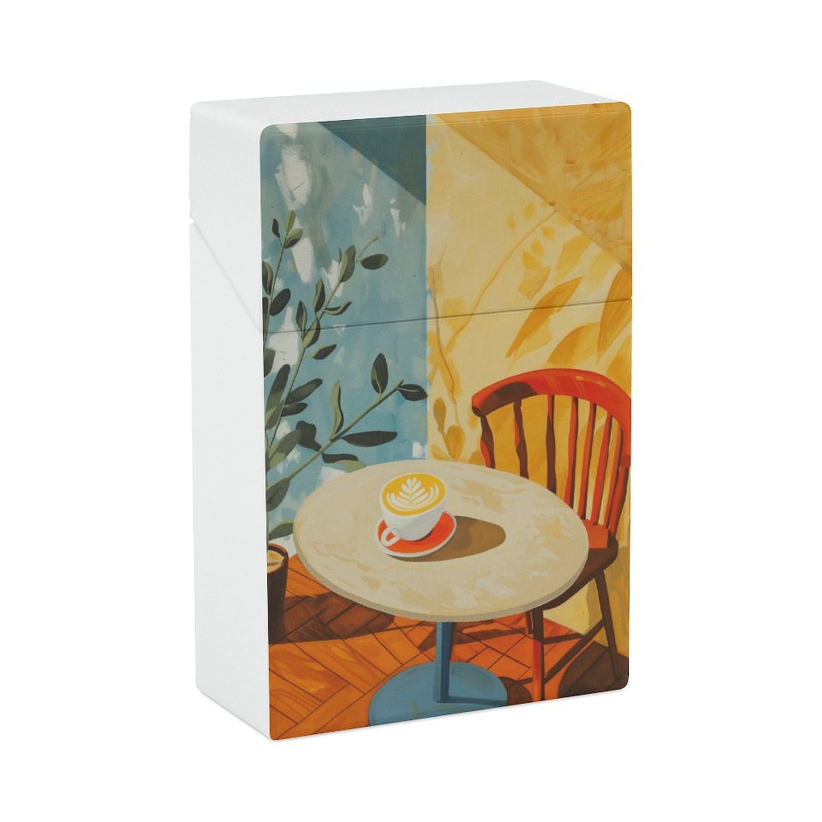 Amazon.com: Vintage Coffee Cigarette Case Beautiful Table Plastic Cigarette  Pocket Holder Flip Open Cigarette Protective Cover Storage Box : Health &  Household