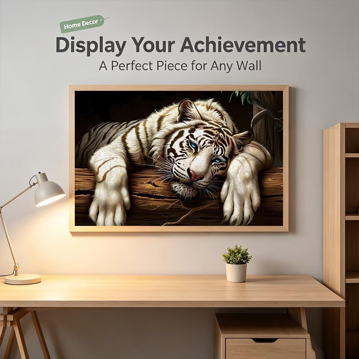 Puzzle 1000 Pezzi, Puzzle Tigre Bianca, Legno Pezzi, Regalo Donna -10865
