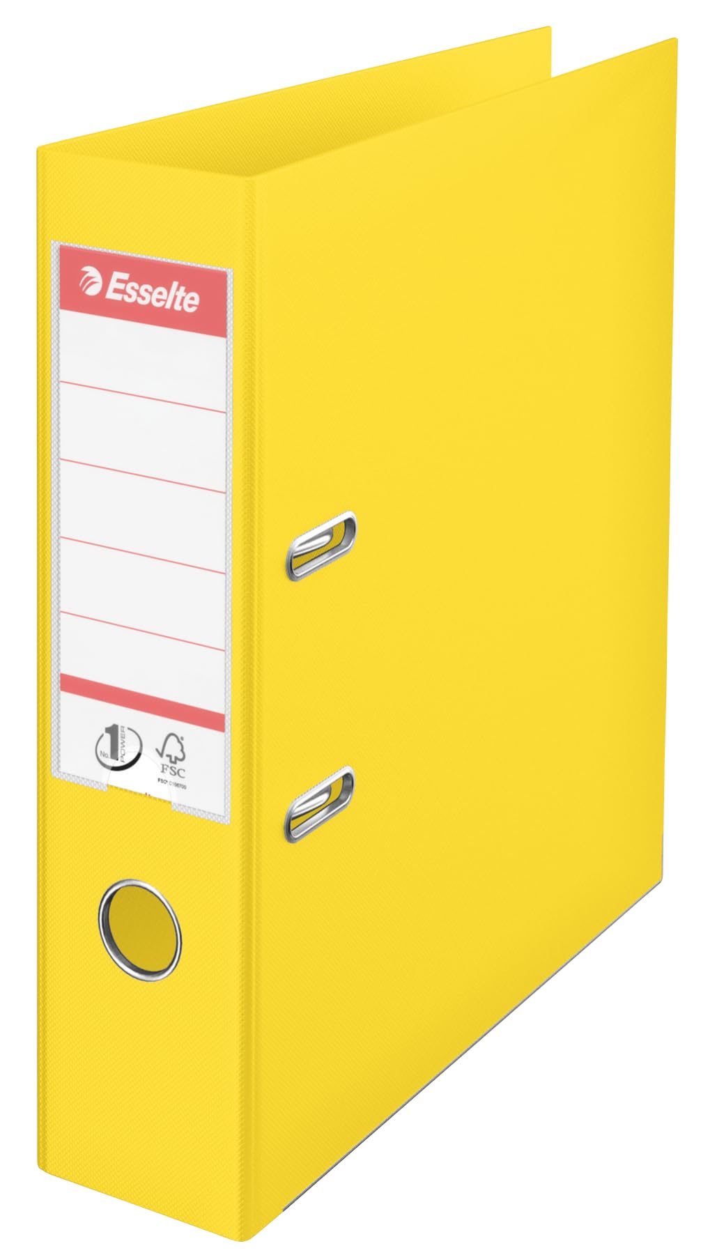 Esselte A4 Lever Arch File, Yellow, 72mm Spine, Plastic, Vivida Range, 624070