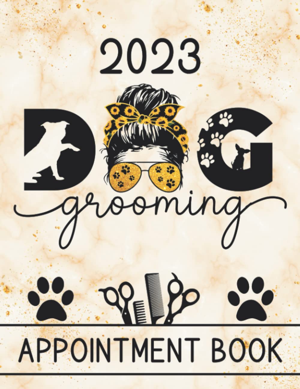 Dog Grooming Appointment Book 2023 Daily Hourly Planner Client