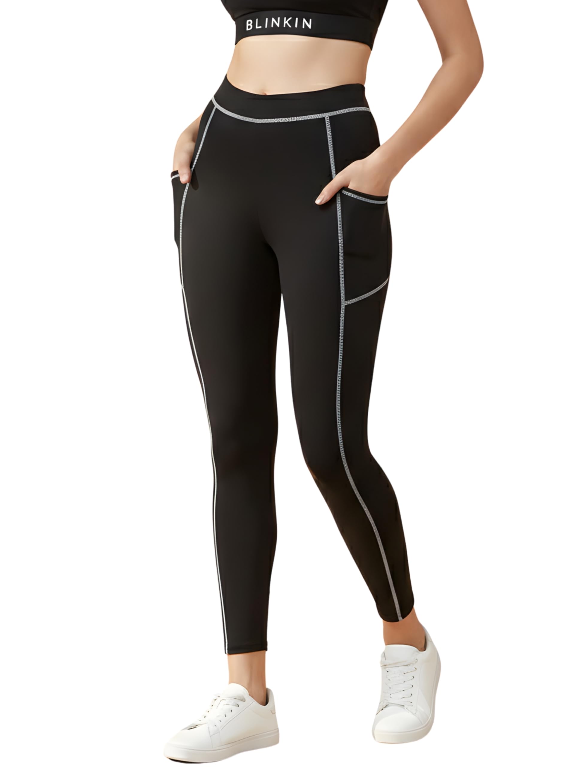 blinkin Women's Skinny Fit Mid Rise Leggings-picture-36