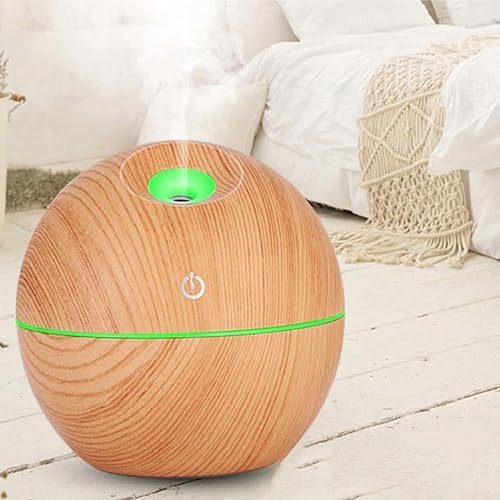 Miniatura 3 de Difusor de aceite esencial portátil USB de 4.4 fl oz humidificador ultrasónico con luces coloridas, fabricante de niebla de aromaterapia de grano de