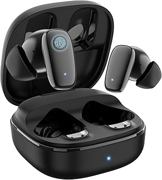 新品/未使用　完全ワイヤレスイヤホン 【2025年製】BLACK Amazon.co.jp: 【2025アップグレード版 ワイヤレスイヤホン】イヤホン