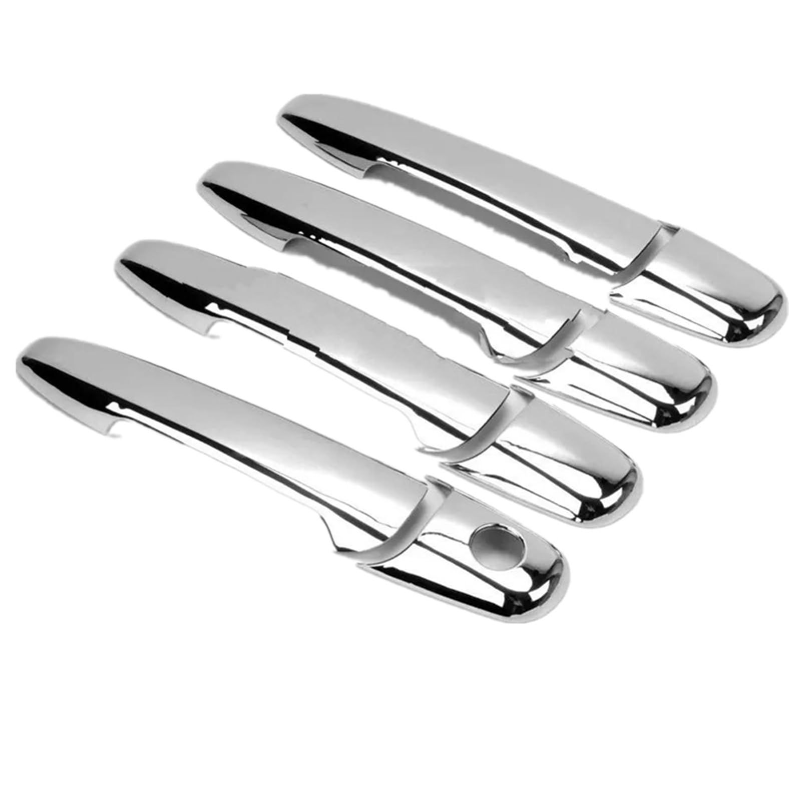 CFAYRLMS Door Pull Cover Compatible with for Mustang 2005 2006 2007 2008 2009 2010 2011 Door Handle Cover ABS Chrome Molding Trim Bezel