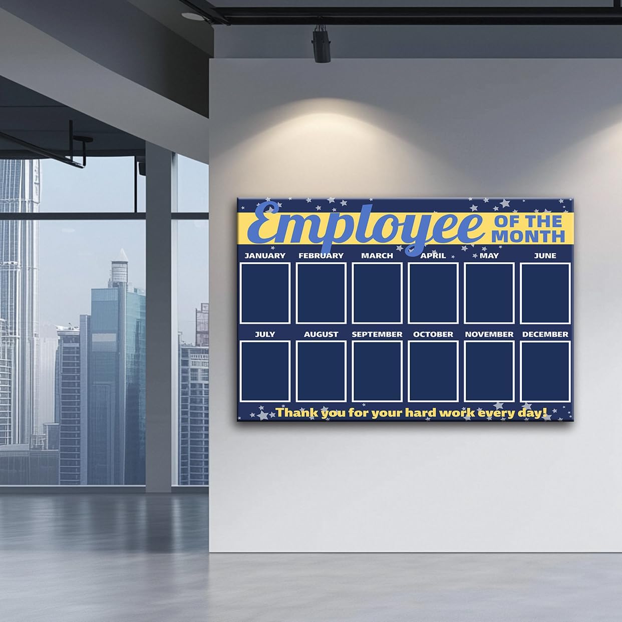 IGDXKOP Office Employee of The Month,best Star Employee Photo Display Poster (4) Canvas Wall Art Poster Print Office Bedroom Bedroom Aesthetic Poster 36x24inch(90x60cm) Unframe-style