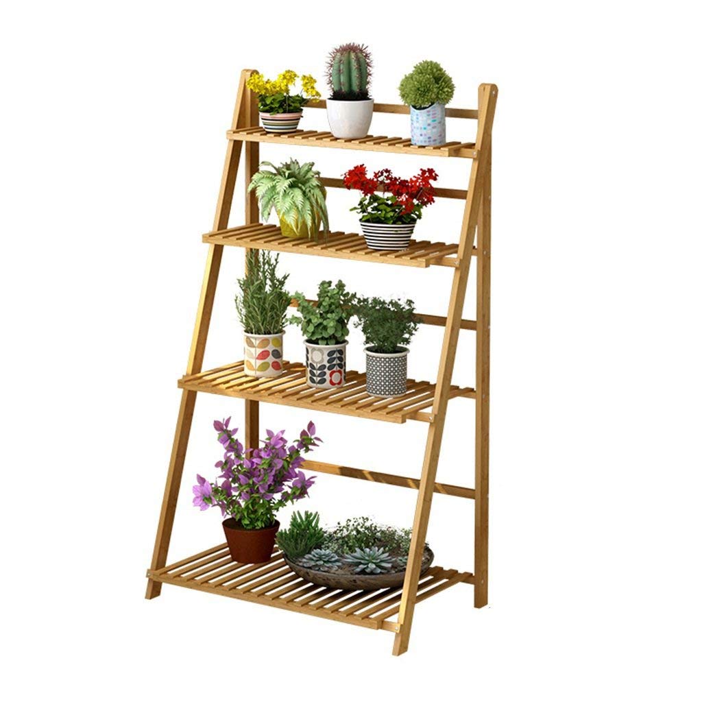Échelle à 4 niveaux et étagère à fleurs en bois de jardin