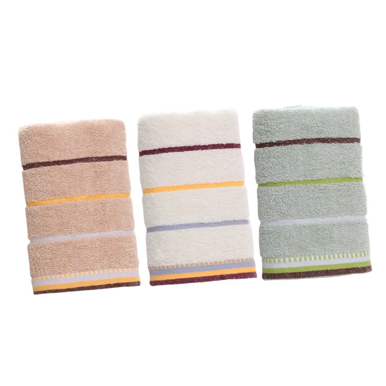 Toalla facial de algodón orgánico Ciieeo, juego de 3 toallas de baño de alta calidad textil
