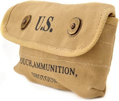 Calyx U.S. Wwii Khaki Canvas Shotgun Shell Pouch Khaki Canvas Ammo Pouch