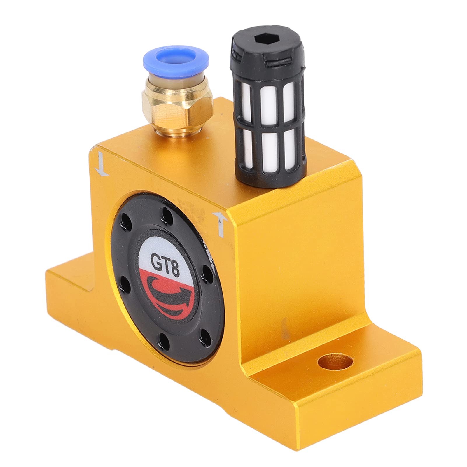 Vibrador de Turbina Neumática, G1/8in Vibración Fuerte 840-2400N Instalación Fácil Vibrador de Aire Industrial de Aplicación Amplia para Máquina