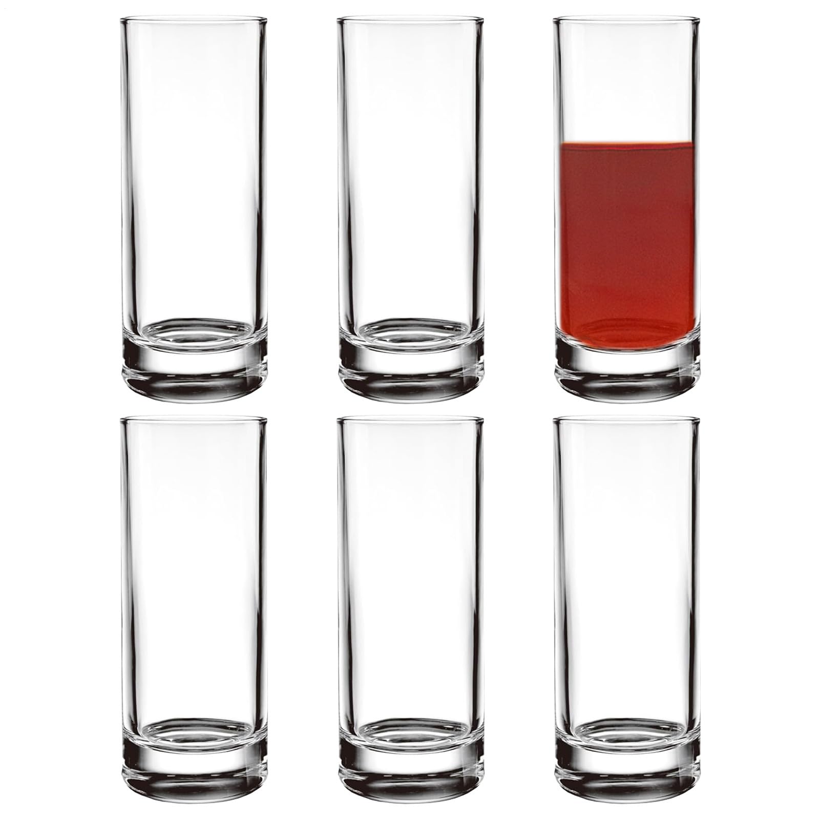 Lot de 6 verres transparents pour cocktail, bière, vin