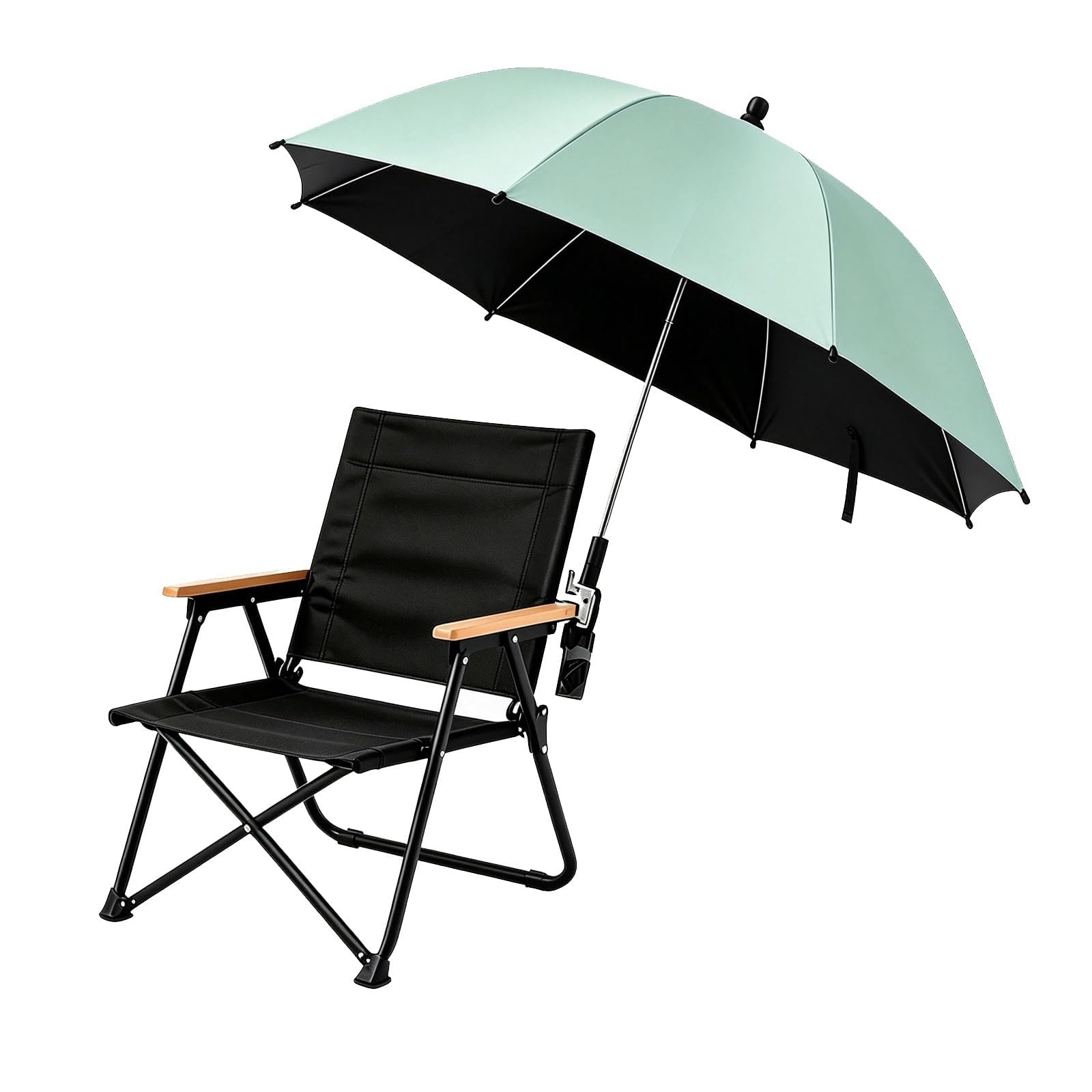 Portable Sun Umbrella with Clamp, UV Protection Chair Parasol for Beach, #A