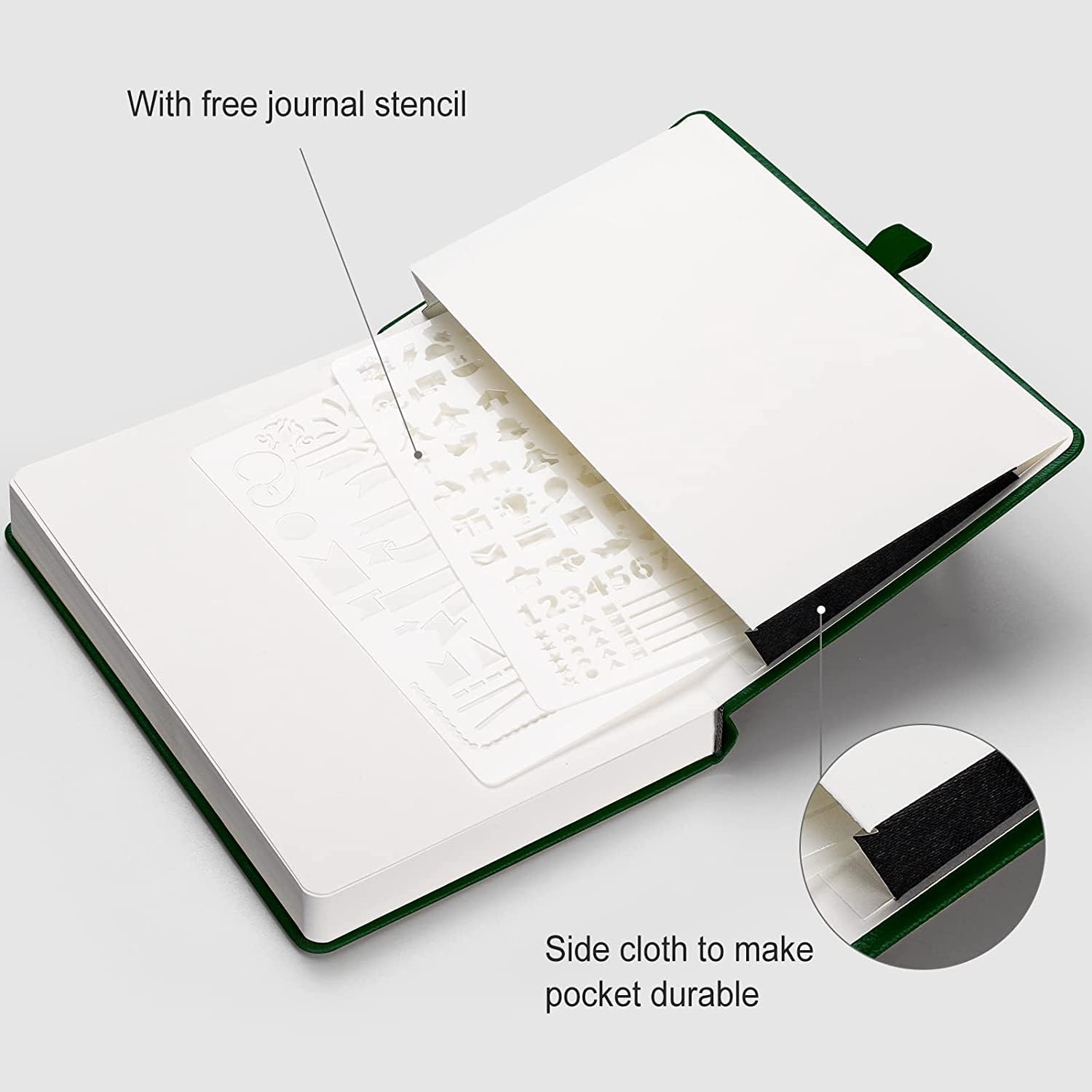 RETTACY Notatnik w kropki A5 - Bullet Dot Grid Journal z 320 ponumerowanymi stronami, 1 kieszenią tylną i wysokiej jakości twardą okładką dla artystów do pisania/rysowania, 14,5 x 21 cm - czerwony